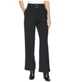 Romeo & Juliet Couture Belted Woven Pants (black) Women's Casual Pants