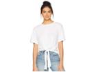 7 For All Mankind Tunnel Front Tee W/ Back Tab (optic White) Women's T Shirt
