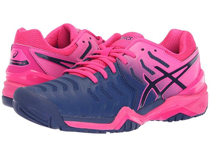 Asics Gel-resolution 7 (blue Print/blue Print) Women's Tennis Shoes