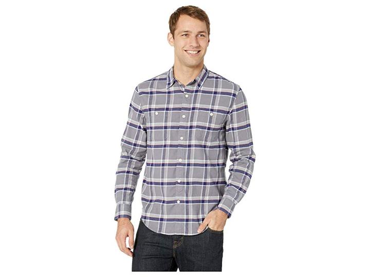 Lucky Brand Mason Workwear Shirt (grey Plaid) Men's Clothing