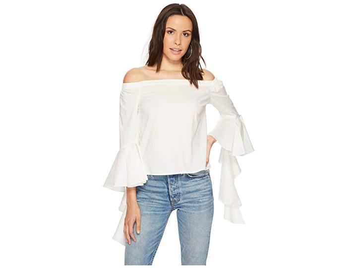 Bishop + Young Gigi Sleeve Detail Top (white) Women's Clothing
