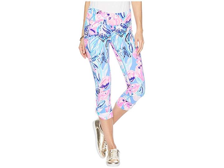 Lilly Pulitzer Upf 50+ Fara Weekender Crop Leggings (bennet Blue Hypes And Stripes) Women's Casual Pants