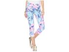 Lilly Pulitzer Upf 50+ Fara Weekender Crop Leggings (bennet Blue Hypes And Stripes) Women's Casual Pants