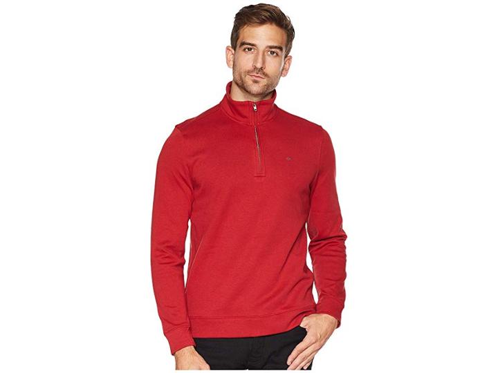 Calvin Klein The Classic 1/4 Zip (artemis Red) Men's Clothing