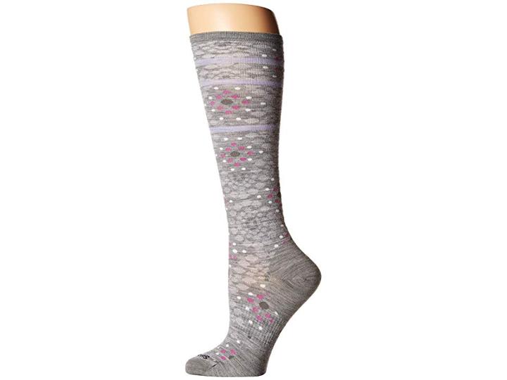 Smartwool Pompeii Pebble Knee High (light Gray Heather) Women's Knee High Socks Shoes