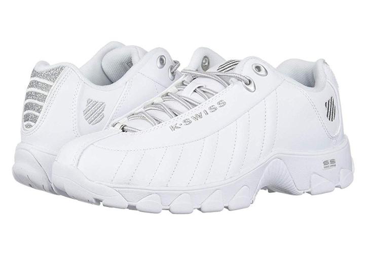 K-swiss St329 Cmf (white/silver Glitter) Women's Running Shoes