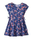 Splendid Littles Floral Print Ruffle Dress (toddler/little Kids) (indigo Fade) Girl's Dress
