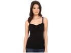 Michael Stars Shine Cami W/ Ruched Front (black) Women's Sleeveless