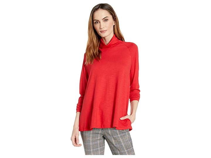Lilla P Swing Turtleneck (crimson) Women's Clothing