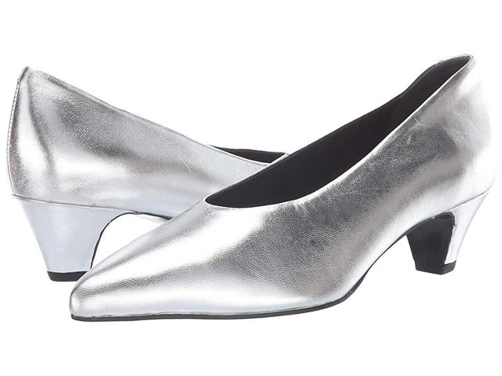 Seychelles Delta Pump (silver Leather) High Heels