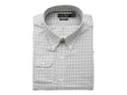 Lauren Ralph Lauren Classic Fit Non Iron Stretch Twill Dress Shirt (walnut/blue) Men's Long Sleeve Button Up
