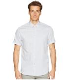Ted Baker Narnar Short Sleeve Geo Print Shirt (white) Men's Clothing