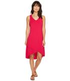 Mod-o-doc Cotton Modal Spandex Jersey Crossover Hem Dress (berry Red) Women's Dress