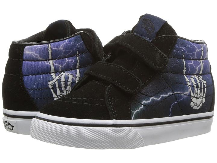 Vans Kids Sk8-mid Reissue V (toddler) ((rocker Bones) Lightning/black) Boys Shoes