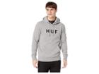 Huf Essentials Og Logo Pullover Hoodie (grey Heather) Men's Sweatshirt