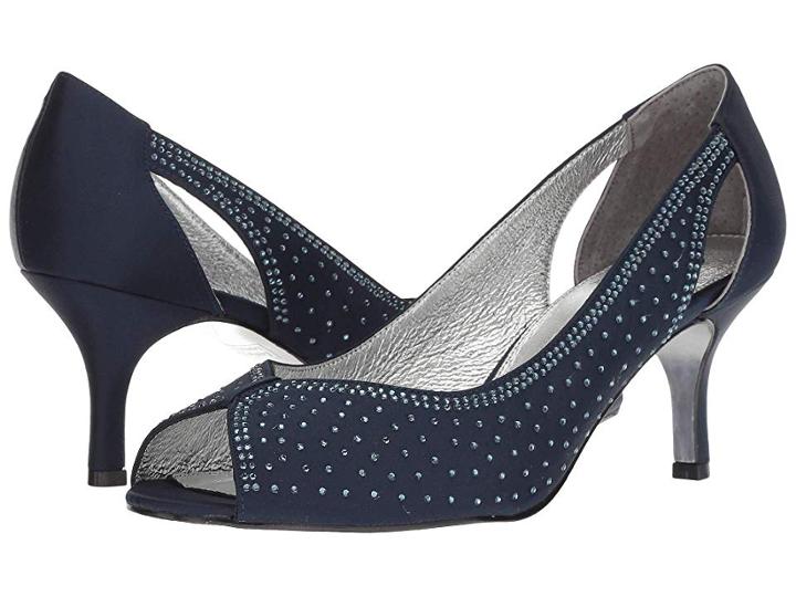 Adrianna Papell Jenna (navy Classic Satin) Women's Shoes