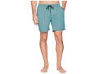 Mr. Swim Diamonds Elastic Printed Swim Trunk (turquoise) Men's Swimwear
