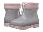 Mini Melissa Mini Rain Boot (toddler/little Kid) (silver/black) Girls Shoes