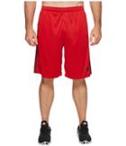 Adidas Big Tall Designed-2-move 3-stripes Shorts (scarlet/scarlet/utility Black) Men's Shorts