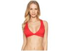 Polo Ralph Lauren Modern Solid Over The Shoulder Lace Back Bra Top (red) Women's Swimwear