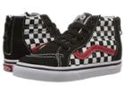 Vans Kids Sk8-hi Zip (infant/toddler) ((checkerboard) Black/red/true White) Boys Shoes