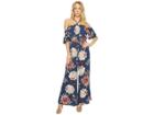 American Rose Lily High Neck Off The Shoulder Jumper (navy) Women's Jumpsuit & Rompers One Piece