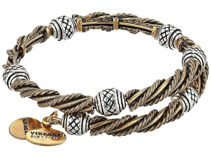 Alex And Ani Relic Wrap Bracelet (rafaelian Gold/rafaelian Silver) Bracelet