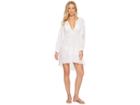 Lauren Ralph Lauren Poet Blouse Tunic Cover-up (white) Women's Swimwear