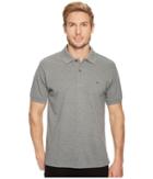 Lacoste Short Sleeve Classic Fit Chine Pique Polo Shirt (galaxite Chine) Men's Short Sleeve Pullover
