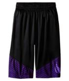 Nike Kids Elite Performance Basketball Short (little Kids/big Kids) (black/court Purple/cosmic Purple/metallic Silver) Boy's Shorts