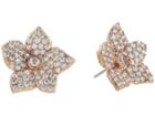 Kate Spade New York Blooming Pave Bloom Studs Earrings (clear/rose Gold) Earring