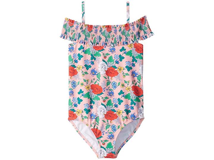 Janie And Jack Smocked One-piece Swimsuit (toddler/little Kids/big Kids) (multi) Girl's Swimsuits One Piece