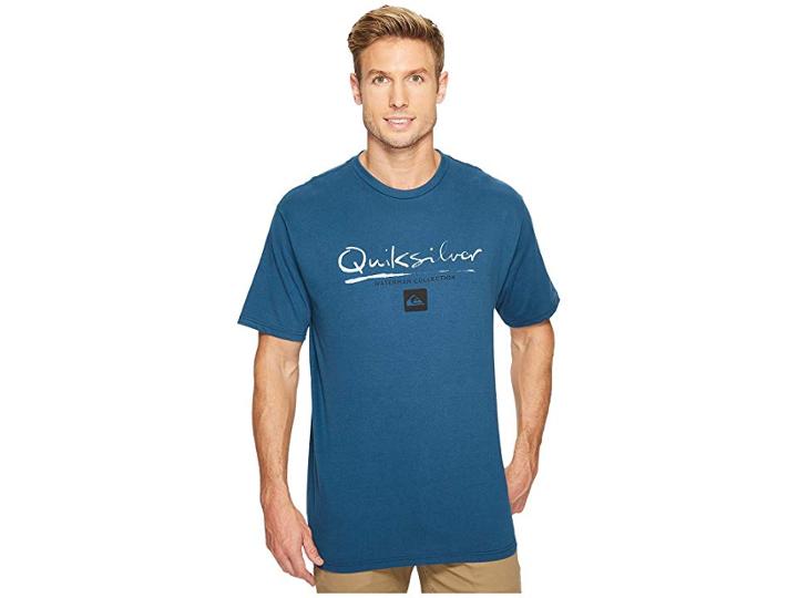 Quiksilver Waterman Gut Check Short Sleeve Tee (major Blue) Men's T Shirt