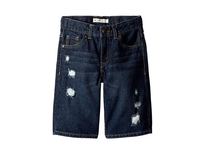 Levi's(r) Kids 505 Five-pocket Denim Shorts (little Kids) (midnight/destruction) Boy's Shorts
