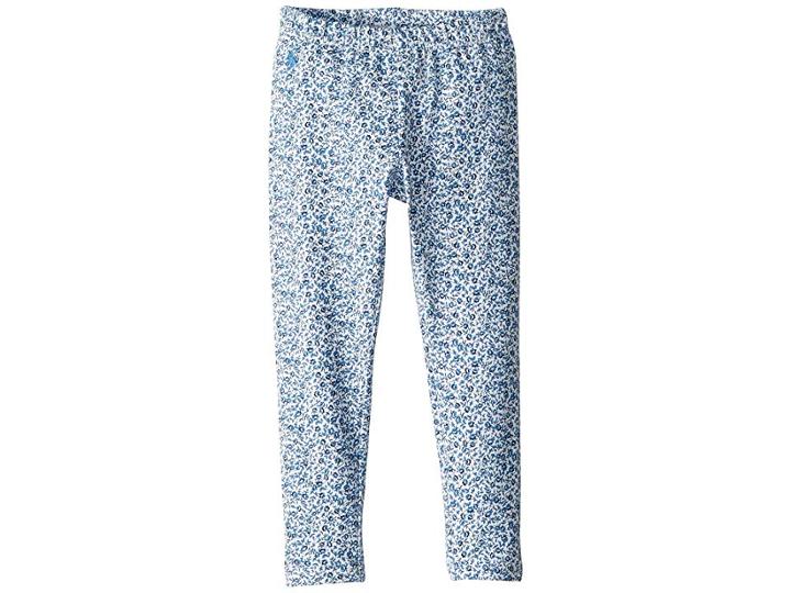 Polo Ralph Lauren Kids Floral Jersey Leggings (toddler) (white/blue Multi) Girl's Casual Pants