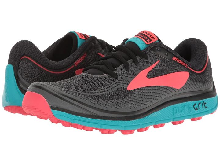 Brooks Puregrit 6 (black/ebony/diva Pink) Women's Running Shoes