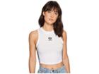 Adidas Originals Crop Tank Top (white) Women's Sleeveless