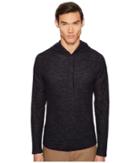 Vince Contrast Double Knit Hoodie (coastal/heather Carbon) Men's Sweatshirt