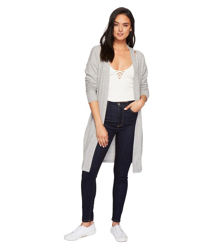 Lna Brushed Fischer Cardigan (heather Grey) Women's Sweater