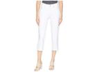 Nydj Capris W/ Lace-up Hem In Optic White (optic White) Women's Jeans