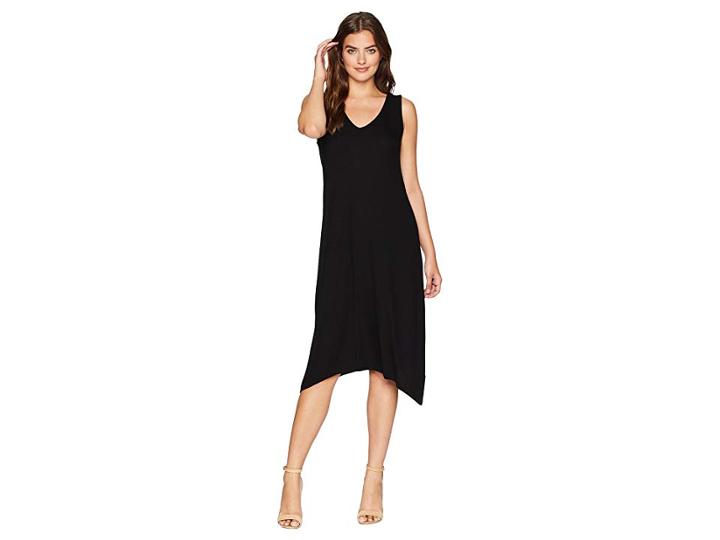 Michael Stars 2x1 Rib Cross-back Tank Dress (black) Women's Dress