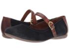 Born Maree (blue/brown Velvet Combo) Women's Hook And Loop Shoes