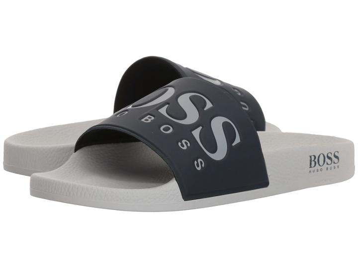 Boss Hugo Boss Solar Slide By Boss Green (open Grey) Men's Shoes