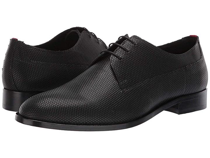 Boss Hugo Boss Smart Printed Derby By Hugo (black) Men's Shoes