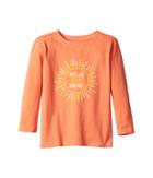 Life Is Good Kids Hello Sunshine Long Sleeve Crusher Tee (toddler) (fresh Coral) Girl's T Shirt
