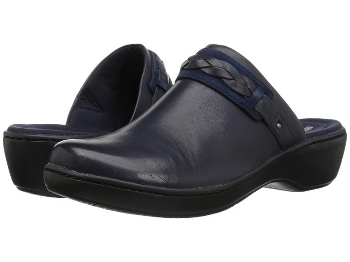 Clarks Delana Abbey (navy Leather) Women's Shoes