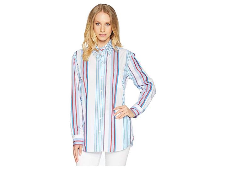Equipment Margaux (bright White Multi) Women's Long Sleeve Button Up