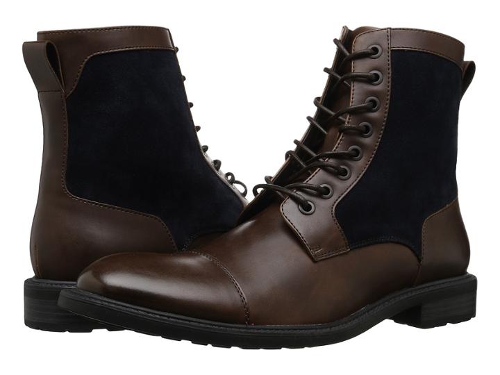 Kenneth Cole Reaction Design 20655 (brown/navy) Men's Lace-up Boots