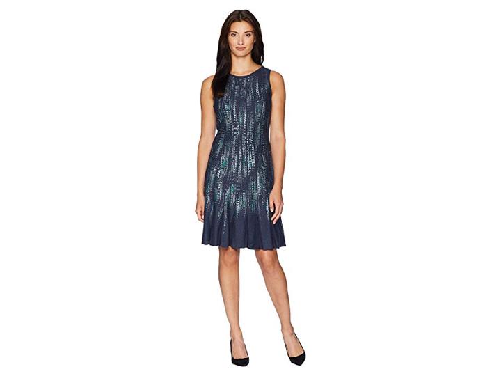 Nic+zoe Lightning Streaks Twirl Dress (multi) Women's Dress