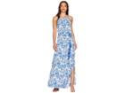 Karen Kane Halter Maxi Dress (print) Women's Dress